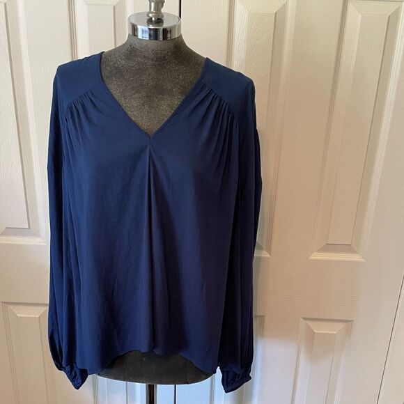 Elizabeth And James Navy Ophelia Blouse Size S - Picture 1 of 12